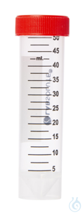 Zentrifugenröhrchen mit Stehrand 50 ml. roter Deckel. PP. steril....