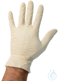 Einweghandschuhe Latex. puderfrei. Gr. S. texturierte Fingerspitzen....