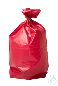 Müllsäcke 70 l. LDPE. 575 x 1000 x 0.15 mm. rot. VE=100. LABSOLUTE®  VE=100...