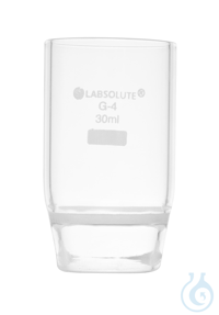 Filtertiegel. Borosilikatglas 3.3. 30 ml. Porosität 4. 5-15 µm. VE=1....