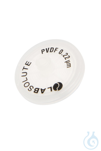 Spritzenvorsatzfilter PVDF Membran, Durchmesser 25 mm, Porengröße 0,22 µm,...