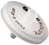 Spritzenvorsatzfilter PVDF Membran. Durchmesser 25 mm. Porengröße 0.45 µm....