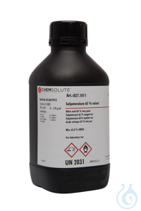 Salpetersäure reinst (min. 65.0 %)  VE=1 l Salpetersäure reinst (min. 65.0 %)...