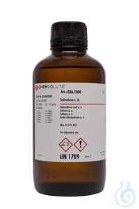 Salzsäure z. A. (min. 37.0 %)  VE=1 l Salzsäure z. A. (min. 37.0 %)  VE=1 l