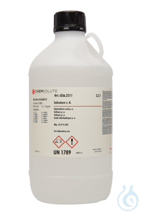 Salzsäure z. A. (min. 37.0 %)  VE=2.5 l Salzsäure z. A. (min. 37.0 %)  VE=2.5 l