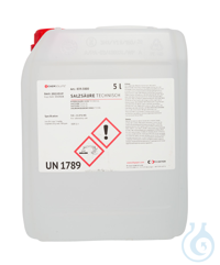 Salzsäure technisch (9.0 ? 11.0 %)  VE=5 l Salzsäure technisch (9.0 ? 11.0 %)...