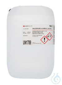 Salzsäure 4 mol/l (4.0 N) rückführbar auf SRM  93440 BAM  VE=10 l Salzsäure 4...
