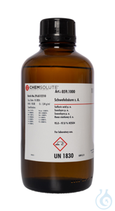 Schwefelsäure z. A. (min. 95.0 %)  VE=1 l Schwefelsäure z. A. (min. 95.0 %)...