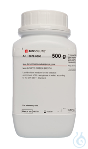 Malachitgrün-Bouillon. Pulver. Flüssiges Nährmedium für die selektive...