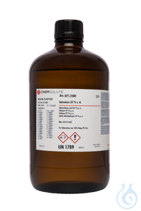 Salzsäure z. A.. ISO. Ph. Eur. (min. 32.0 %)  VE=2.5 l Salzsäure z. A.. ISO....