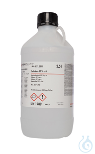 Salzsäure z. A.. ISO. Ph. Eur. (min. 32.0 %)  VE=2.5 l Salzsäure z. A.. ISO....