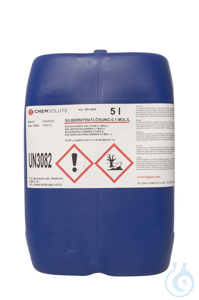 Silbernitratlösung 0.1 mol/l (0.1 N). rückführbar  auf SRM NIST  VE=5 l...