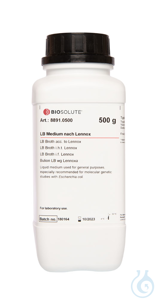 LB Medium nach Lennox. Pulver für flüssiges  Medium mit niedrigem Salzgehalt...