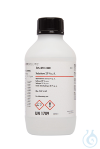Salzsäure z. A.. Ph. Eur.. USP (min. 25.0 %)  VE=1 l Salzsäure z. A.. Ph....