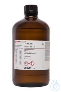 Salzsäure z. A.. Ph. Eur.. USP (min. 25.0 %)  VE=2.5 l Salzsäure z. A.. Ph....