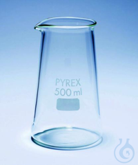 Becher 500 ml. konische Form Pyrex® Borosilikat Glas. mit Ausguss. VE=10...