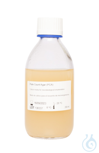 Plate Count Agar (PCA). Gebrauchsfertiges Nährmedium. steril. Flaschen....