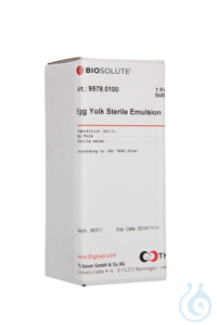 Eigelb Emulsion 20 %. steril  für mikrobiologische Medien. ISO 7932  VE=100...
