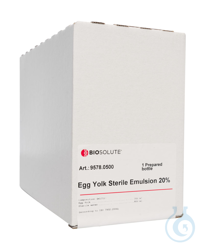Eigelb Emulsion 20 %. steril  für mikrobiologische Medien. ISO 7932  VE=500...