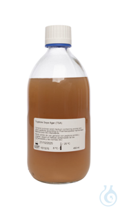 CASO-Agar (TSA). gebrauchsfertiges Nährmedium. steril. Flaschen. Fester...