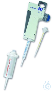 Stepper 411. Repetierpipette inkl. 3x 8 St. Ecostep bioproof Spritzen...