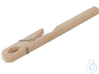 Test Tube Holder - 230 mm - Ø 11 to 30 mm - wood with spring Wooden test tube...