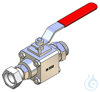 Kugelhahn kpl M38x1,5 Körper 3tlg., DN25 Werkstoff 1.4404 Dichtung PTFE, voll gekammert...
