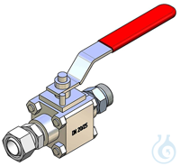 Kugelhahn kpl M30x1,5 Körper 3tlg., DN20 Werkstoff 1.4404 Dichtung PTFE, voll gekammert...