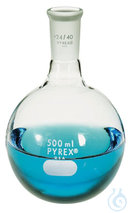 Round Flat-Bottom Flask, 100 mL, 24/25 Ground Glass Joint Round Flat-Bottom...