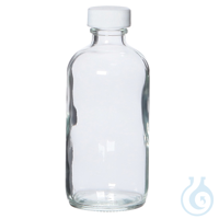 Boston Round Glass Bottle, Clear, Level 1, 1000 mL; 12/CS Boston Round Glass...