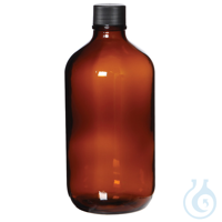 Boston Round Glass Bottle, Amber, Level 1, 1000 mL; 12/CS Boston Round Glass...