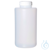 Wide-Mouth Round Bottle, HDPE, Level 3, 2000 mL; 8/CS Wide-Mouth Round...