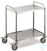 Labor-Etagenwagen, Edelstahl, 2 Etagen 1St. Labor-Etagenwagen, Edelstahl 18/10, 2 Platten...