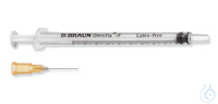 Einmalspritze 1ml mit Kanüle 100ST Einmalspritzen Omnifix®-F, PP/PS, steril, Kanüle 25 G x 5/8...