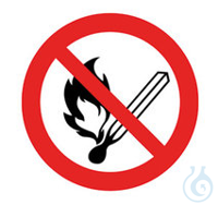 Verbotszeichen, offenes Feuer Ø 20cm 1 St Verbotszeichen, selbstklebend, Ø 200 mm, Feuer, offenes...