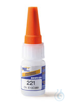 Sekundenkleber CA 221 | 10 ml Einkomponenten-Sekundenkleber CA 221, Cyanacrylatbasis, Dichte (D)...