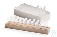 Probenglasständer Holz Probenglasständer, Hartholz, L 257 x B 47 x H 24 mm, Bohrungs-Ø 11 mm...