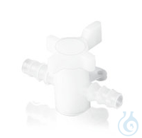2-Wegeventil, PVDF, für Ø 5-7 mm | 1 St. Rotilabo®-2-Wegeventil, PVDF,, für Schlauch-ID 5-7 mm...
