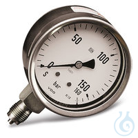 Anzeigemanometer bis 160 bar Manometer, Edelstahl, Messbereich 0 - 160 bar  Inhalt: 1 Stück