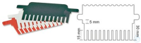 PROclamp MINI, Kamm 2 mm, 10 Taschen | 1 St ROTIPHORESE® PROclamp MINI Kamm, Dicke 2,0 mm, 10...