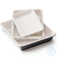 Rotilabo®-Laborschale, Hart-PVC, weiß, L 430 x B 330 x H 90 mm  Inhalt: 1 Stück