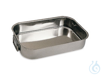 Rotilabo®-Wanne, Edelstahl, L 365 x B 270 x H 75 mm  Inhalt: 1 Stück