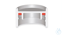 Schraubdeckel, Farbe: Rot | 1000ST Schraubdeckel, PP, mit Silikondichtung, rot, lose  Inhalt:...