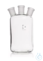 Woulff´sche Flasche 500ml 1St. Woulff'sche Flasche, mit 3 NS-Hälsen, DURAN®, 500 ml  Inhalt: 1 Stück