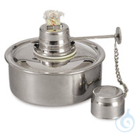 Spiritusbrenner aus Edelstahl | 1ST Spiritusbrenner, aus Edelstahl, Ø 100 mm, Höhe 65 mm, 85 ml...