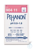 Indikatorpapier PEHANON® pH 0-1,8 200 St. Indikatorpapiere PEHANON®, mit aufgedruckter pH Skala,...