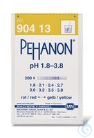 Indikatorpapier PEHANON® pH 1,8-3,8 | 200 St. Indikatorpapiere PEHANON®, mit aufgedruckter pH...