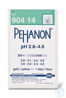 Indikatorpapier PEHANON® pH 2,8-4,6 | 200 St. Indikatorpapiere PEHANON®, mit aufgedruckter pH...