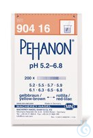 Indikatorpapier PEHANON® pH 5,2-6,8 | 200 St. Indikatorpapiere PEHANON®, mit aufgedruckter pH...