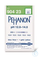 Indikatorpapier PEHANON® pH 12,0-14,0 200 St. Indikatorpapiere PEHANON®, mit aufgedruckter pH...